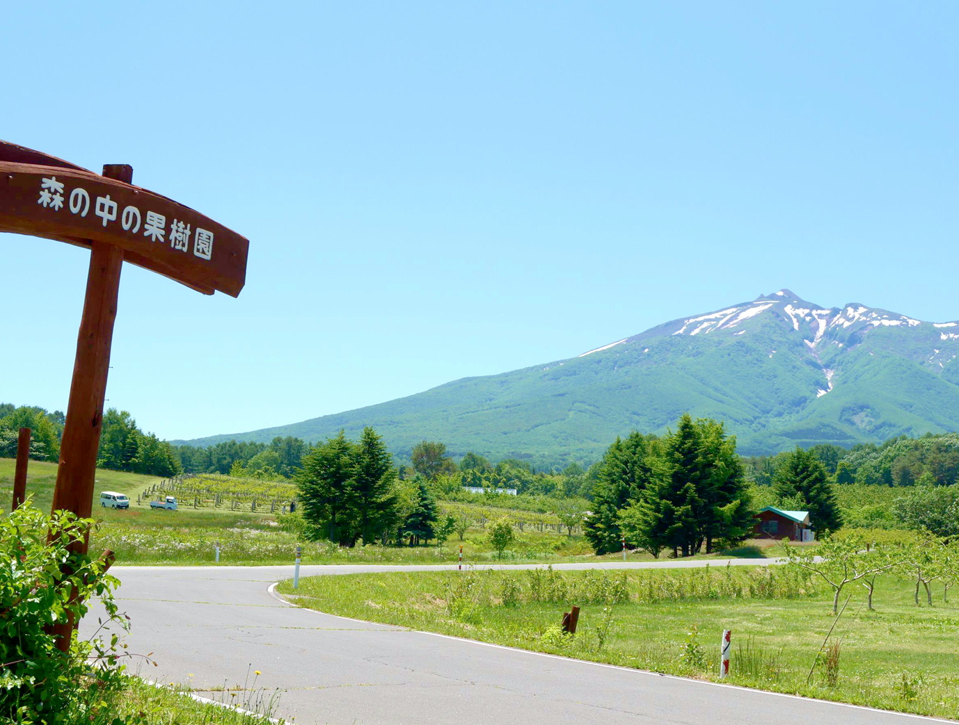 森の中の果樹園までのアクセス　ようこそ、森の中の果樹園へ　ここは岩木山麓、屋根のないくだもの屋さん