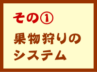 その①　果物狩りのシステム